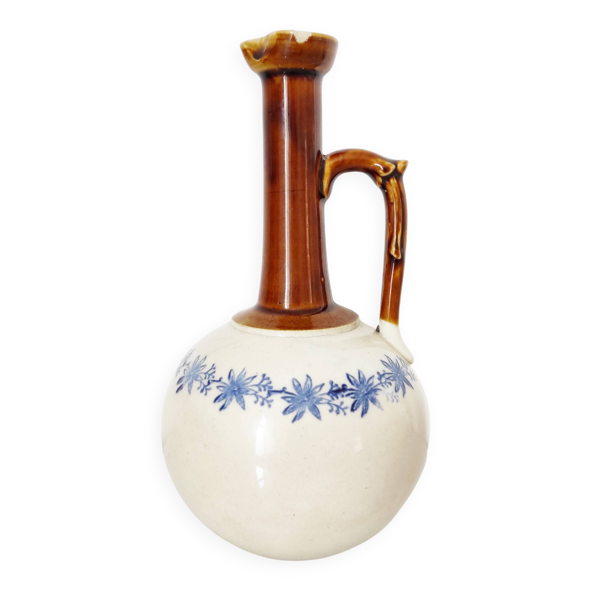 Vase, cruche Saint Uze en faïence "terre d'acier"