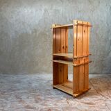 Pair of cubist pine bedside tables