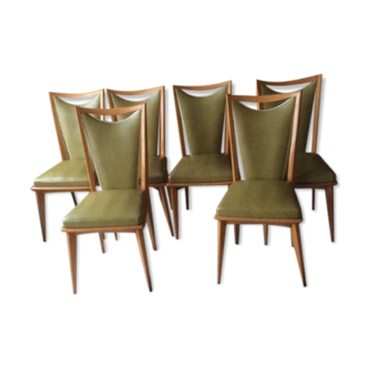 Lot de 6 chaises 1960