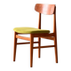 Chaise danoise en bois de teck retapissée