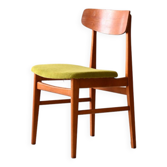 Danish teak wood chair reupholstered