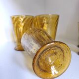 Set of 6 amber glasses