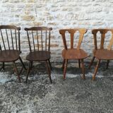Mismatched bistro chairs