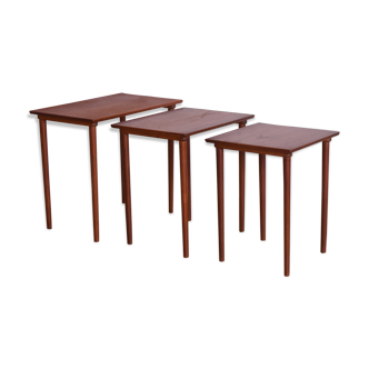 Set of Three Nesting Tables, BOWA, Denmark, 1960s