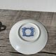 Pair of signed blue porcelain cups
