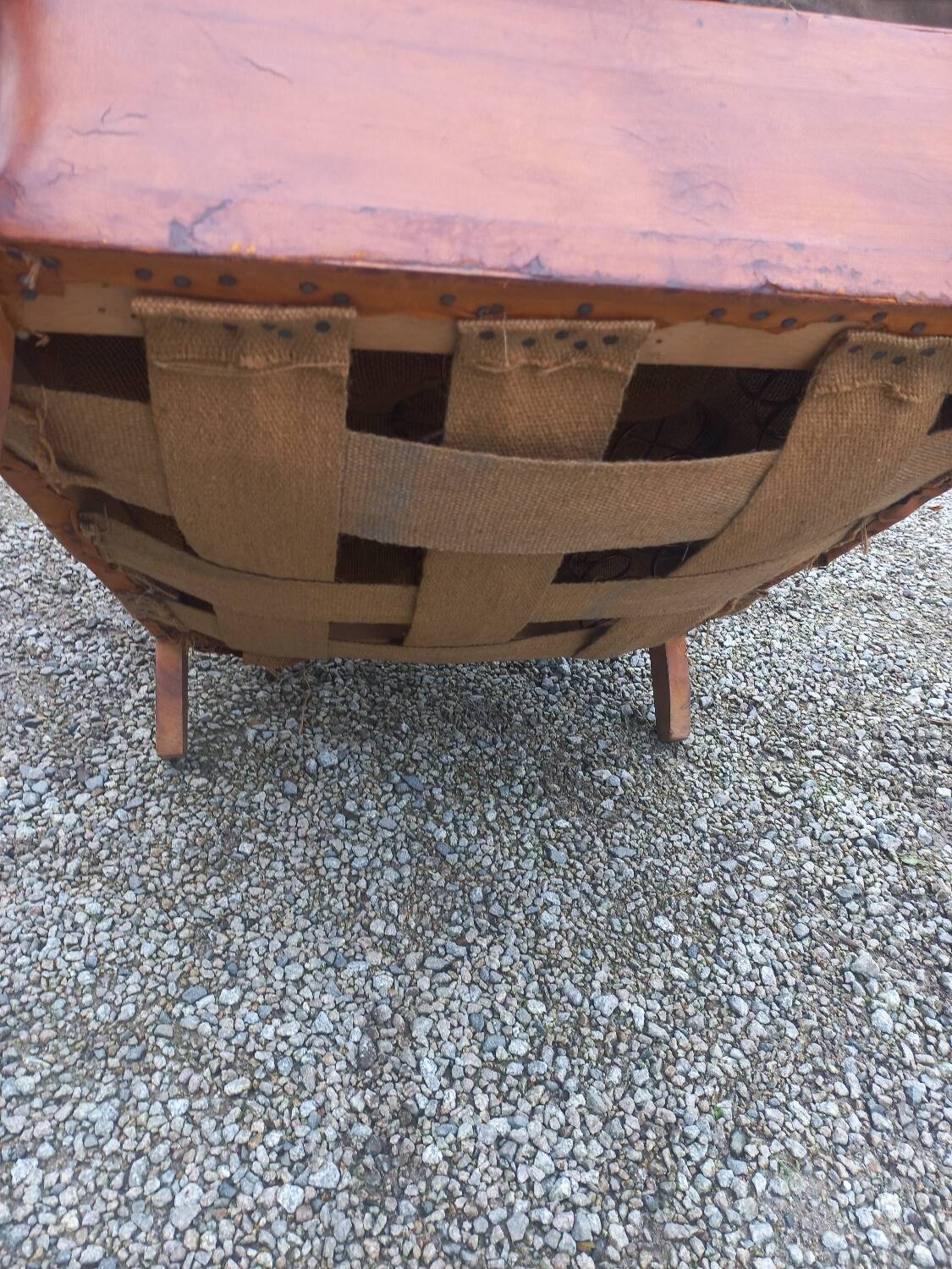 Art deco leather club chair from the 1930s