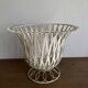XXL Neoclassical Medici-style plant pot in ivory sheet metal