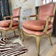 Paire de fauteuils cabriolet Louis XV