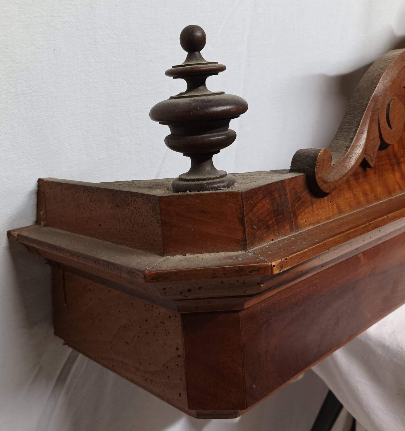 Solid wood carved pediment