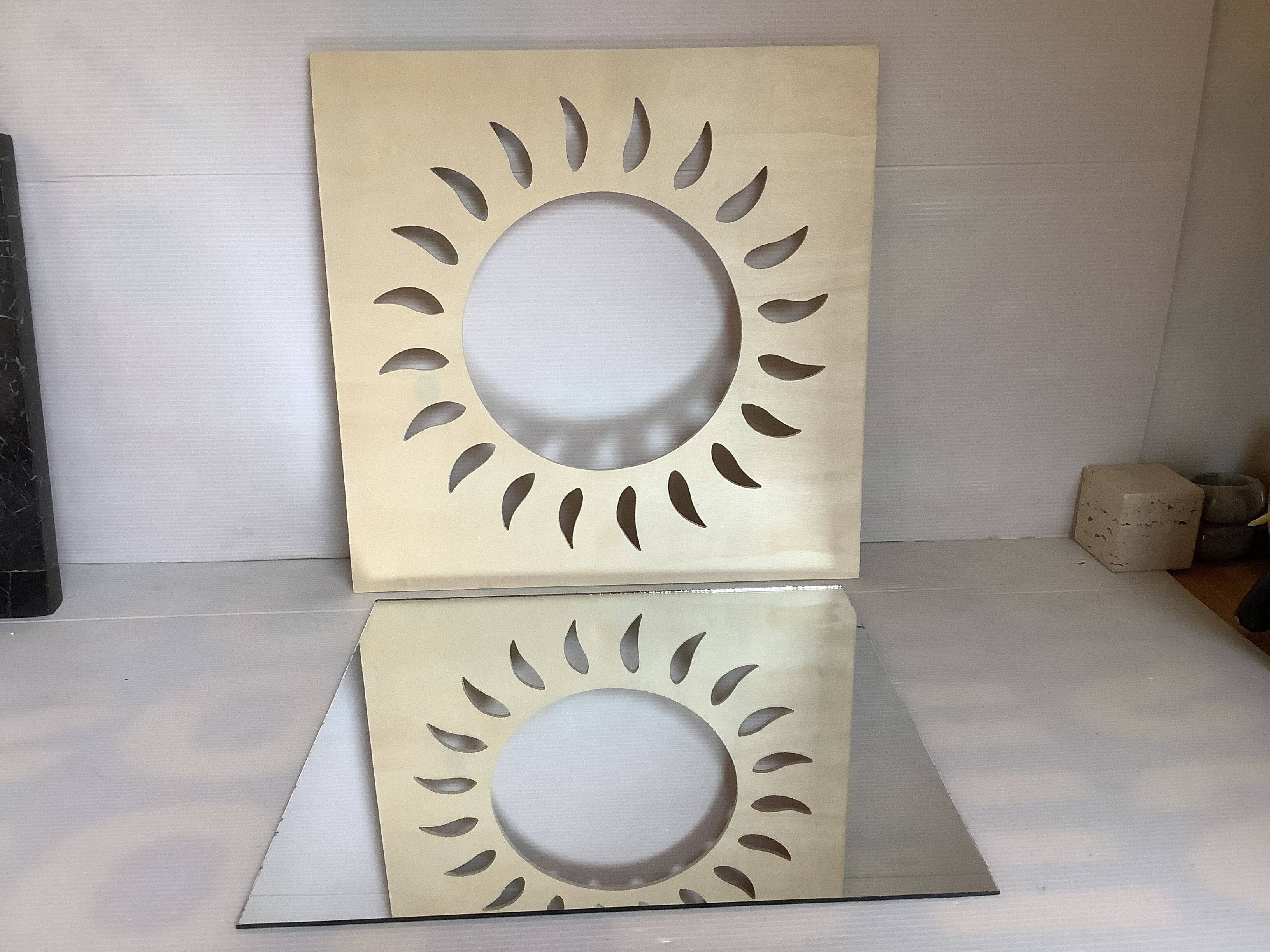 Wooden sun mirror