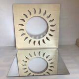 Miroir soleil en bois