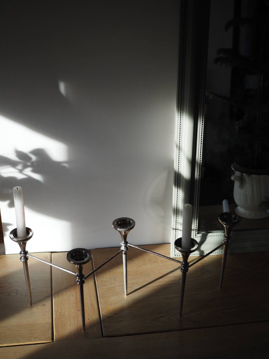 Scandinavian chrome modular candle holder 1960