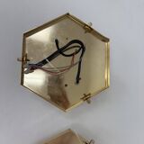 Set of 2 hexagonal wall lamps by Sothis, Italy 1980s