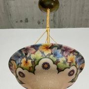 Lampe en verre peinte à la main Art Nouveau