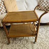 Vintage rattan trolley