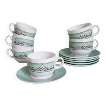 Set of 6 ESSO pastel cups