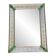 Contemporary rectangular Venetian mirror in floral green, hand-carved in Murano glass.
