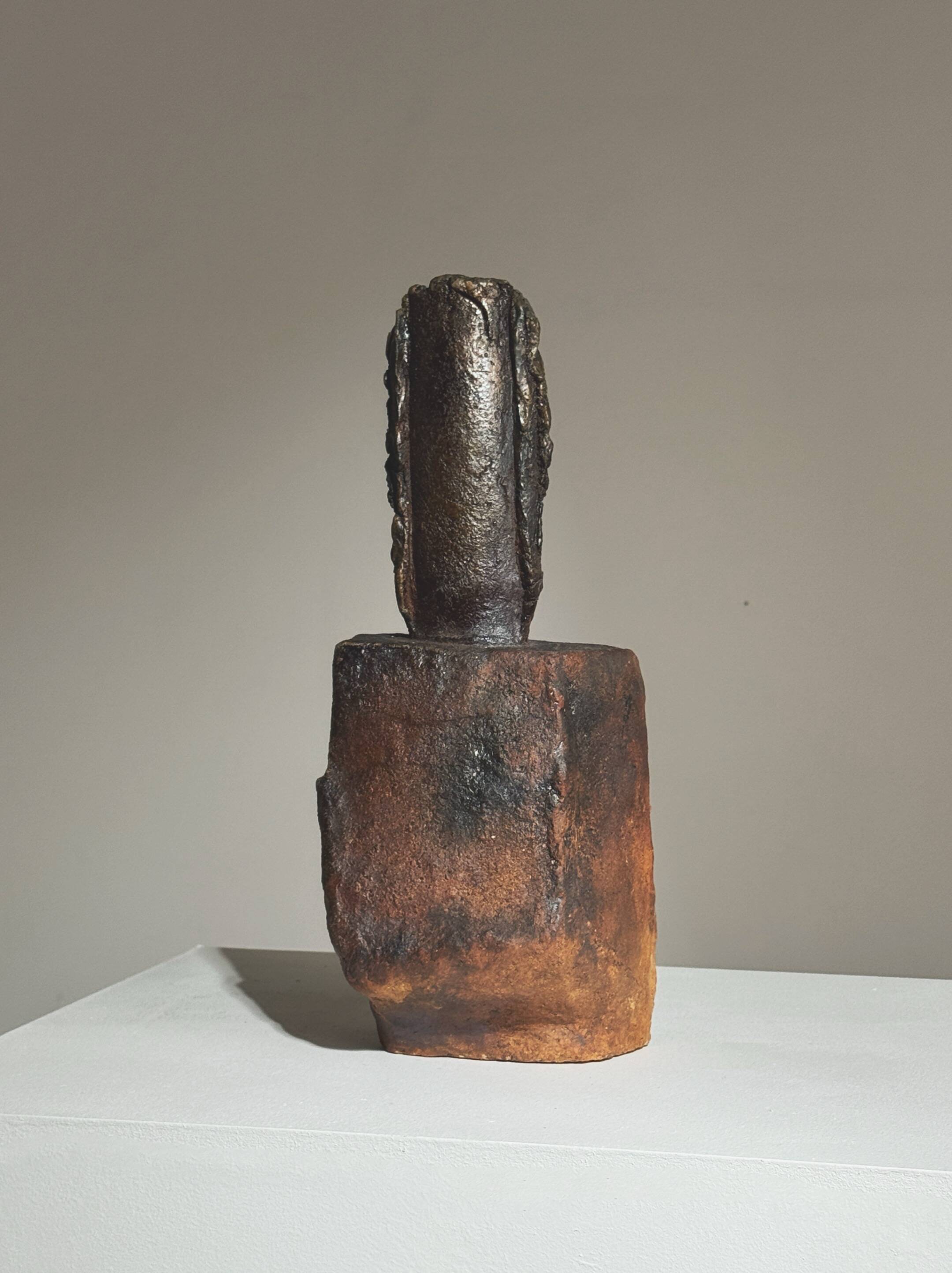 Large "fireplace" sculpture by Gérard Brossard