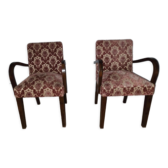 Pair armchairs bridge