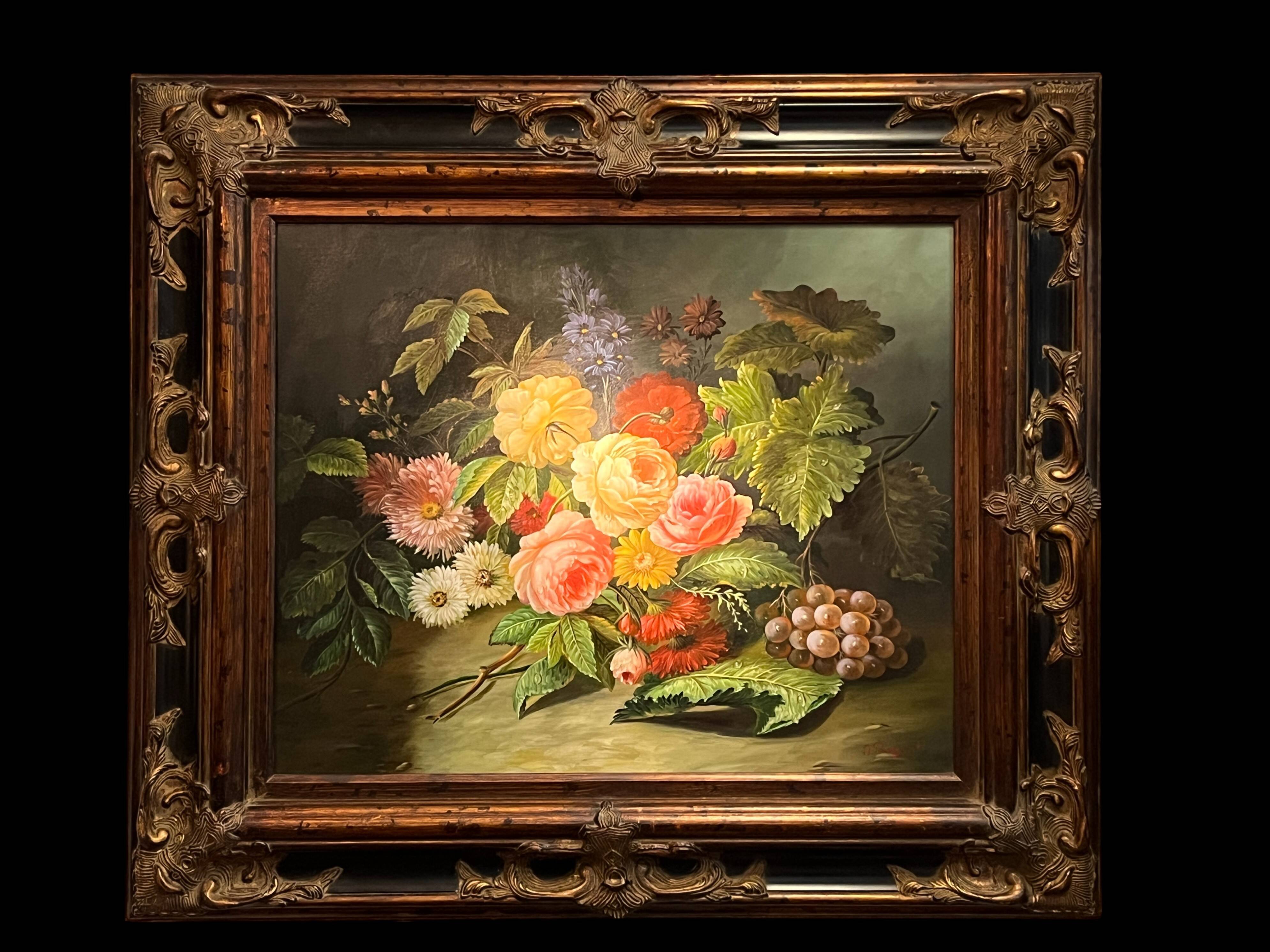 Reynols, French School Still Life with Flowers Early 20th Century
