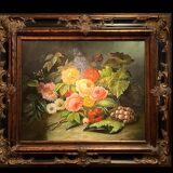 Reynols, French School Still Life with Flowers Early 20th Century