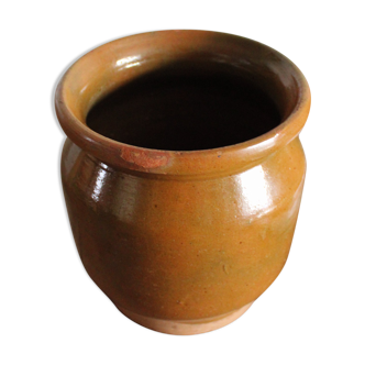 Glazed stoneware pot