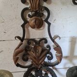 2 wrought iron sconces