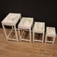 Four lacquered and painted living room coffee tables