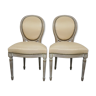 Paire de chaises de style Louis XVI