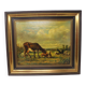Tableau by r. vezzoli oil painting cows in the field canvas 60x52 cm