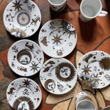 Set of 6 cups Piero Fornasetti Astronomici