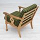 Fauteuil en bois de chêne en laine d'ameublement, état d'origine.