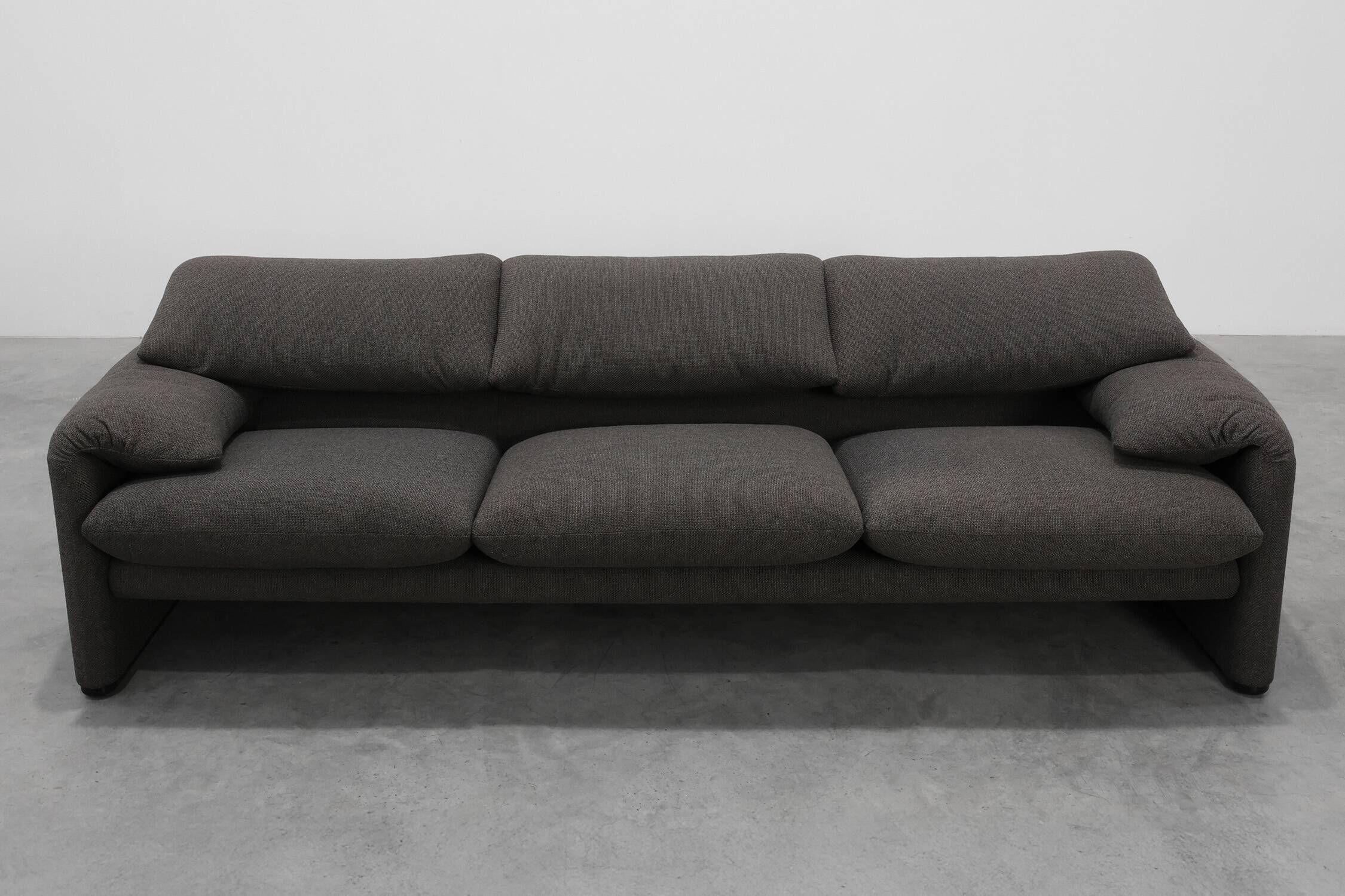 Cassina Three‑Seat Sofa by Vico Magistretti, Italy, 1990