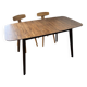 Extendable dining table for 4/6 people, dark walnut, 120/150 cm, 75 cm.