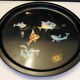 Old tray in lacquered sheet metal