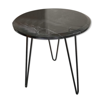 Black marble table