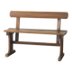 Solid oak Danish school bench