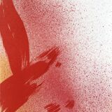 Jean bazaine, monograph in red, 1975. original lithograph