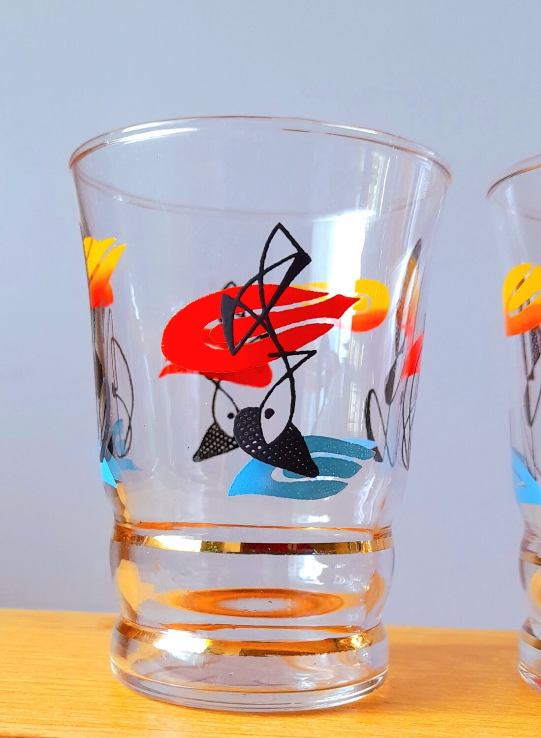 Lot de 3 verres années 70