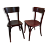 Pair of bistrot chairs vintage Antoine Berc