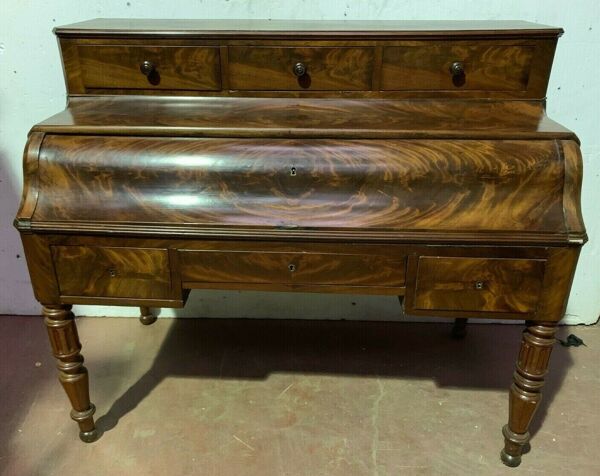 Bureau a cylindre en acajou Louis Philippe XIX siècle
