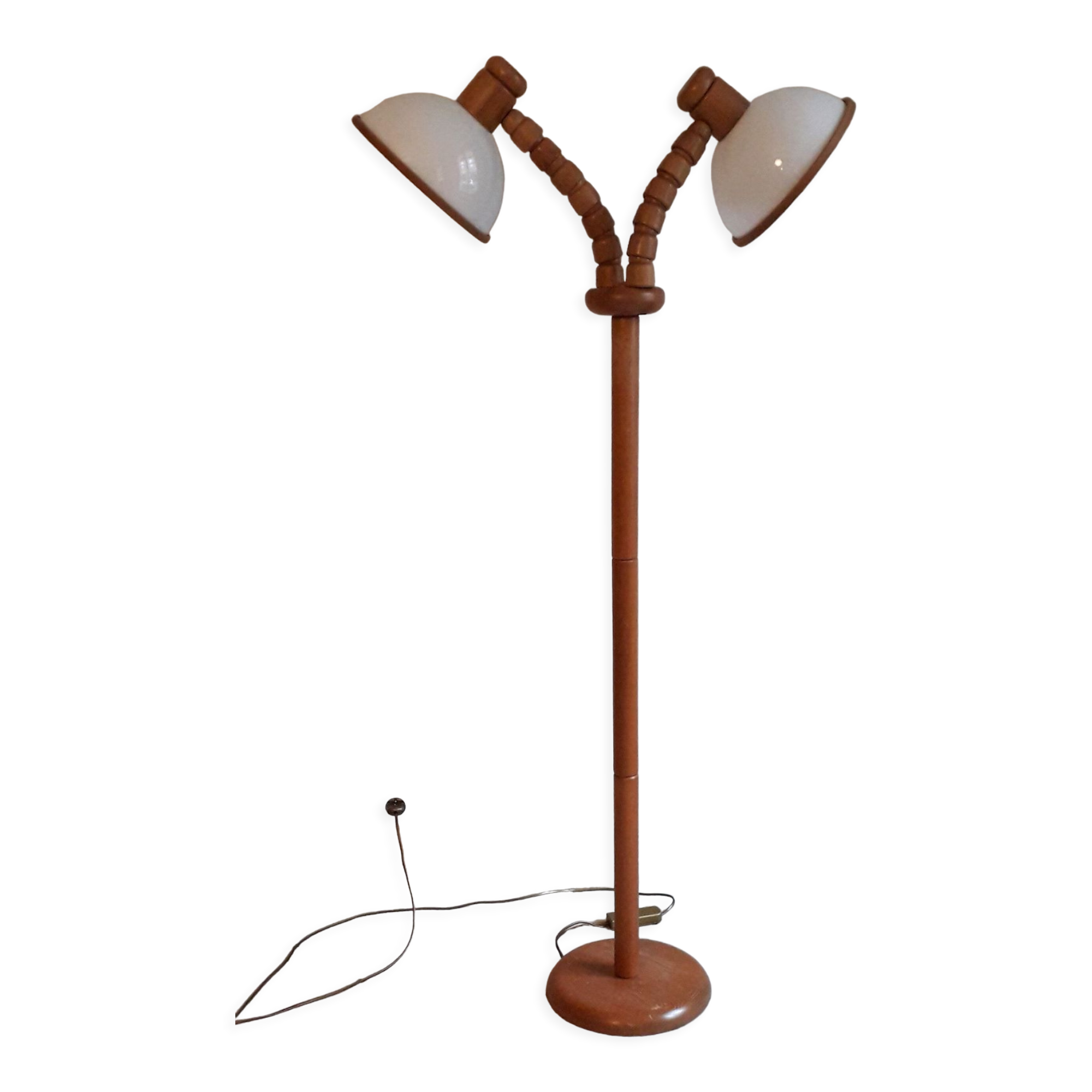 Lampadaire de parc double noir, ampoules LEDs - francis miniatures