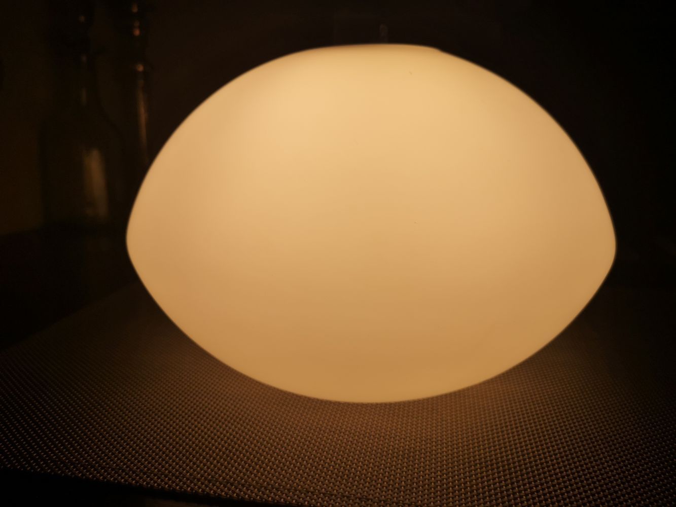 Large translucent white glass globe - Ufo shape - Space Age - 1950s/1960s