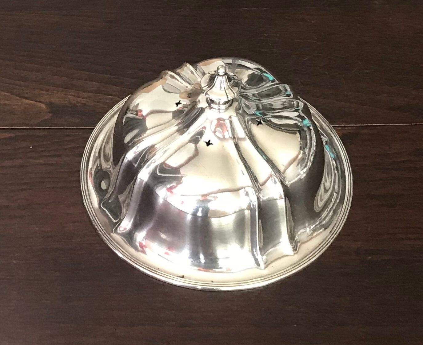 Individual serving bell silver metal