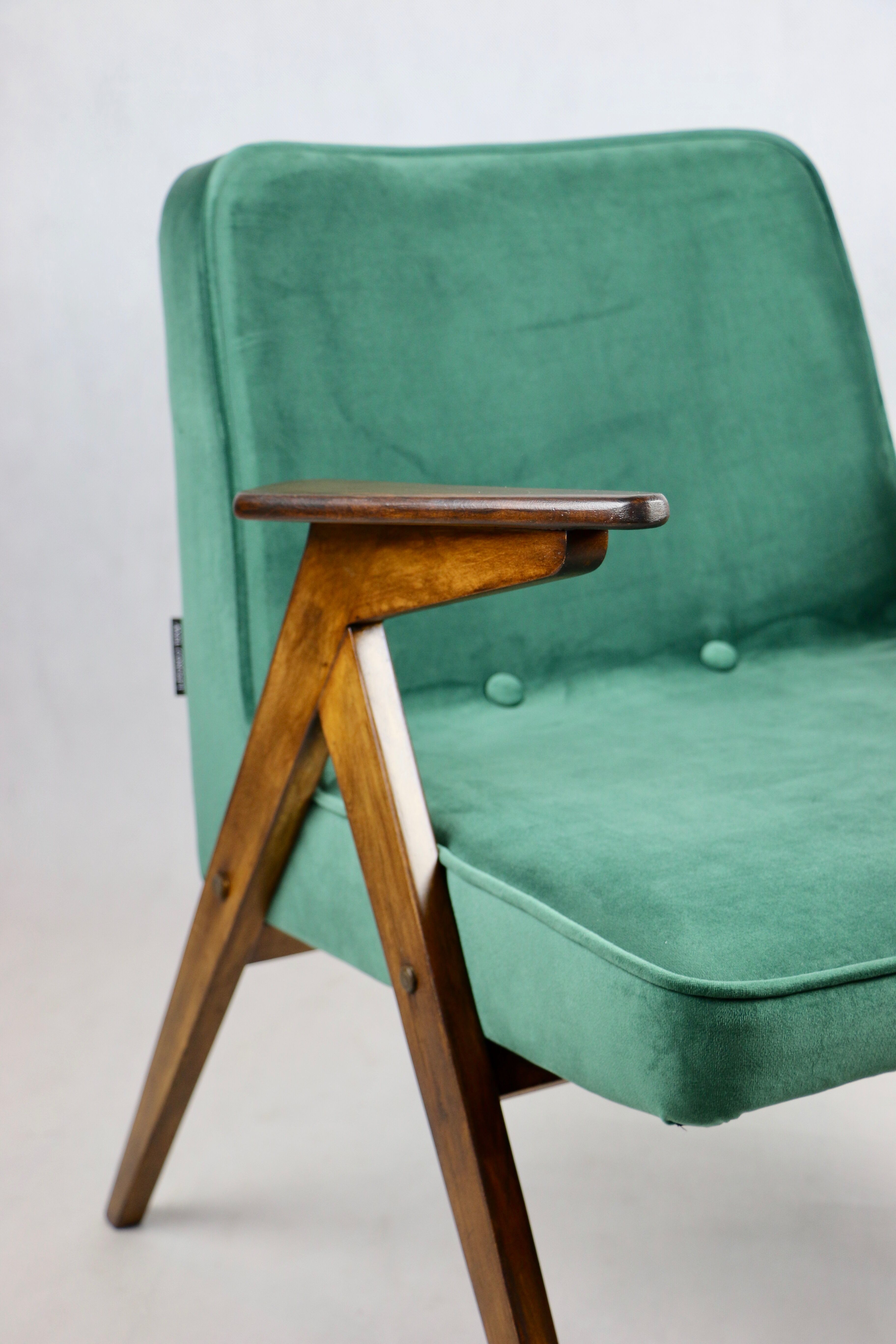 Green Bunny Armchair by Józef Chierowski, 1970s