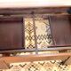 Rosewood coffee table, with black glass top, Brazil 1970