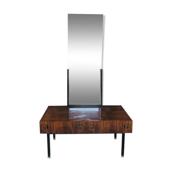Console / Coiffeuse vintage en palissandre de Rio années 70