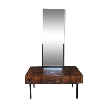 Console / Coiffeuse vintage en palissandre de Rio années 70