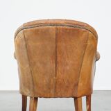 Sheepskin Chesterfield armchair with elegant design and lots of character