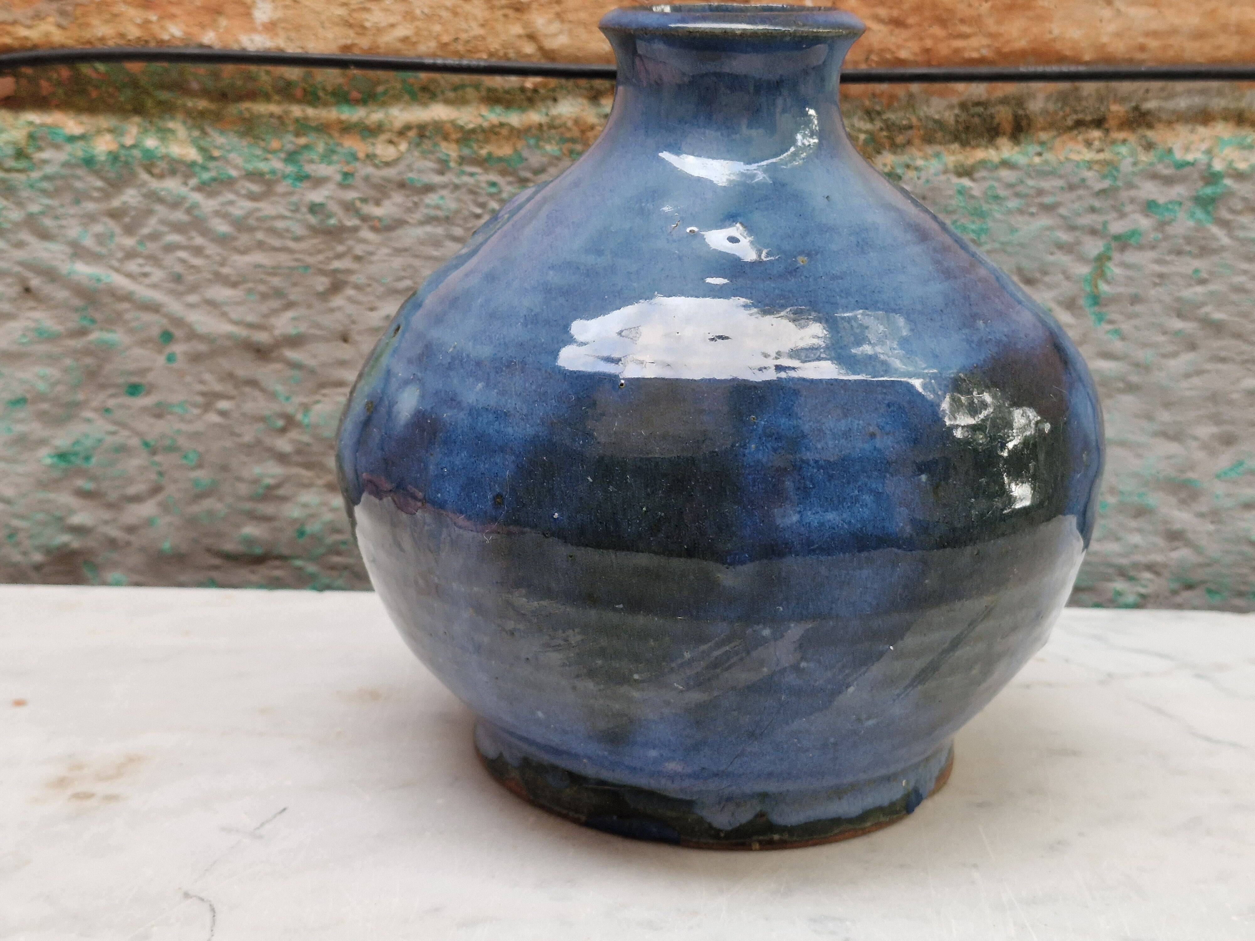 Vintage glazed ceramic vase Signed Z Karbowski